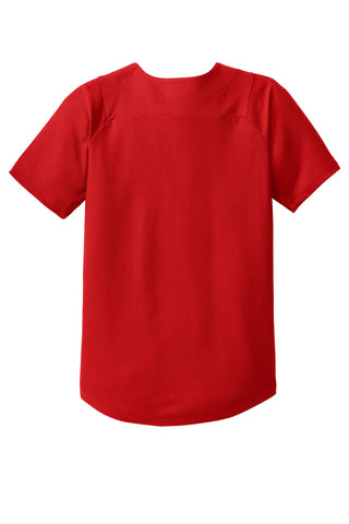 New Era Youth Diamond Era Full-Button Jersey (Scarlet)