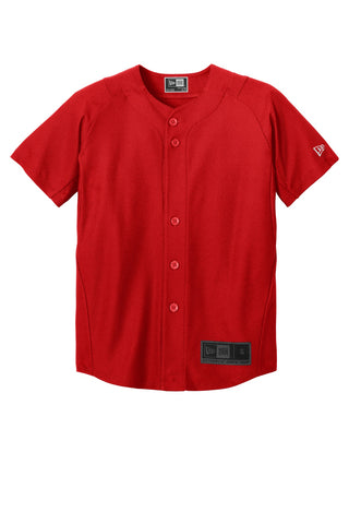 New Era Youth Diamond Era Full-Button Jersey (Scarlet)