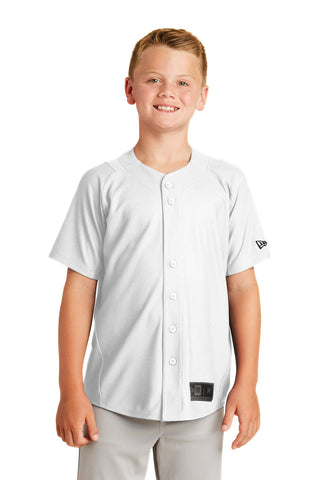 New Era Youth Diamond Era Full-Button Jersey (White)