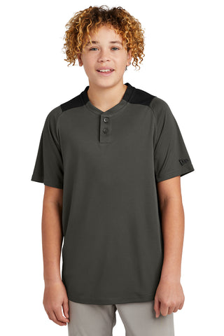 New Era Youth Diamond Era 2-Button Jersey (Graphite/ Black)