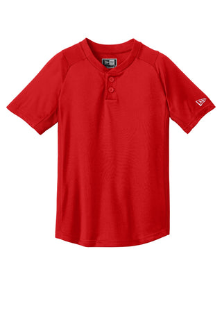 New Era Youth Diamond Era 2-Button Jersey (Scarlet)