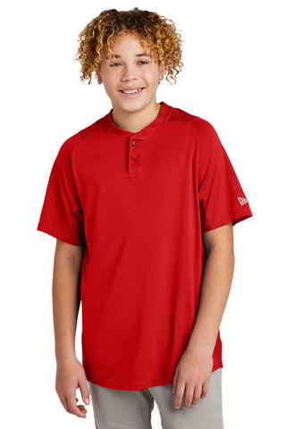 New Era Youth Diamond Era 2-Button Jersey (Scarlet)