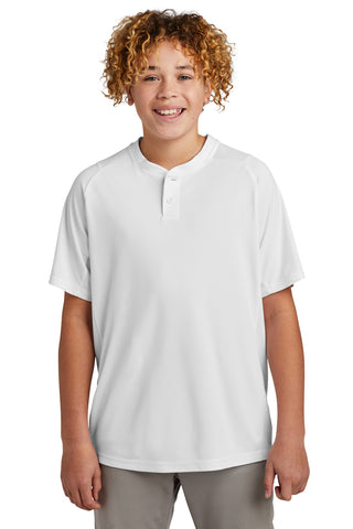 New Era Youth Diamond Era 2-Button Jersey (White)