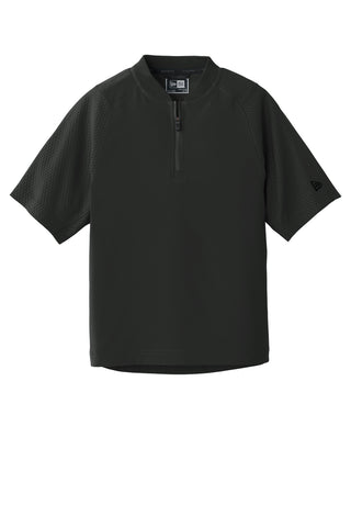 New Era Youth Cage Short Sleeve 1/4-Zip Jacket (Black)