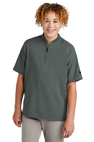 New Era Youth Cage Short Sleeve 1/4-Zip Jacket (Graphite)