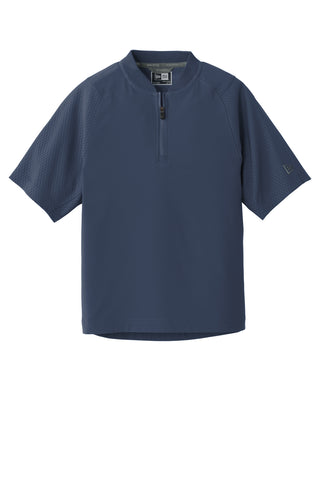 New Era Youth Cage Short Sleeve 1/4-Zip Jacket (True Navy)