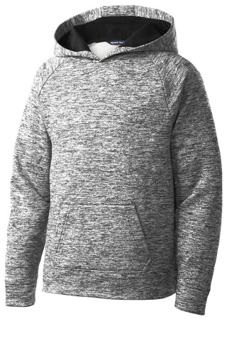 Sport-Tek Youth PosiCharge Electric Heather Fleece Hooded Pullover (Black Electric)