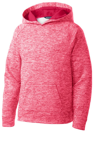 Sport-Tek Youth PosiCharge Electric Heather Fleece Hooded Pullover (Power Pink Electric)