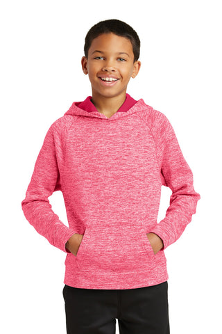 Sport-Tek Youth PosiCharge Electric Heather Fleece Hooded Pullover (Power Pink Electric)