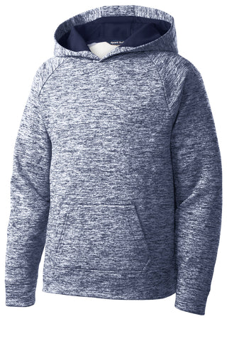 Sport-Tek Youth PosiCharge Electric Heather Fleece Hooded Pullover (True Navy Electric)