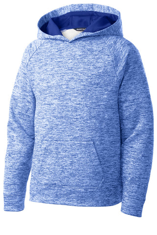 Sport-Tek Youth PosiCharge Electric Heather Fleece Hooded Pullover (True Royal Electric)