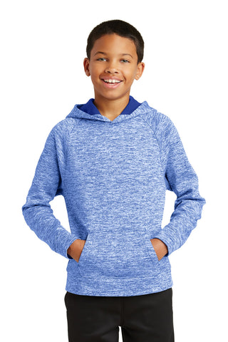 Sport-Tek Youth PosiCharge Electric Heather Fleece Hooded Pullover (True Royal Electric)