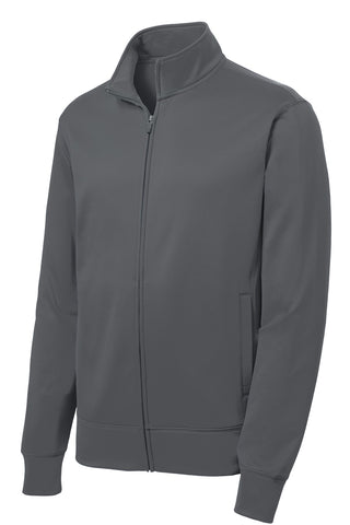 Sport-Tek Youth Sport-Wick Fleece Full-Zip Jacket (Dark Smoke Grey)