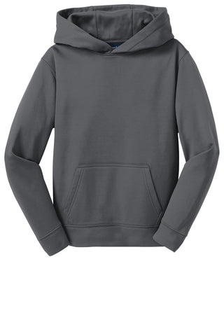 Sport-Tek Youth Sport-Wick Fleece Hooded Pullover (Dark Smoke Grey)