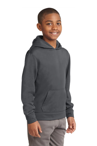 Sport-Tek Youth Sport-Wick Fleece Hooded Pullover (Dark Smoke Grey)