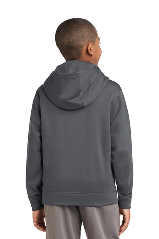 Sport-Tek Youth Sport-Wick Fleece Hooded Pullover (Dark Smoke Grey)