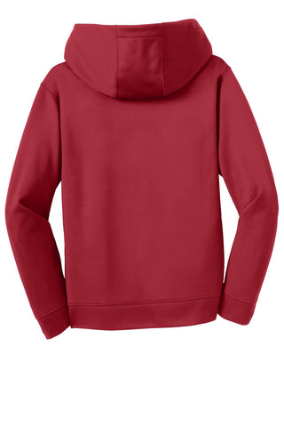 Sport-Tek Youth Sport-Wick Fleece Hooded Pullover (Deep Red)