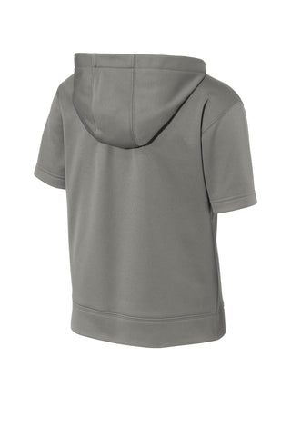 Sport-Tek Youth Sport-Wick Fleece Short Sleeve Hooded Pullover (Dark Smoke Grey)