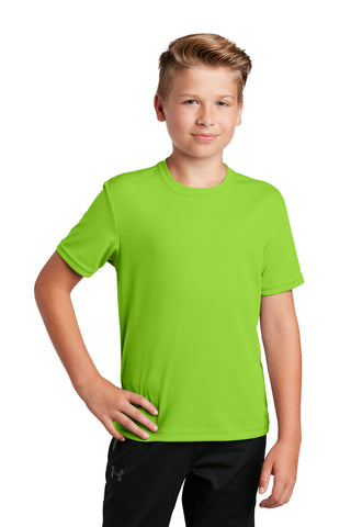 Sport-Tek Youth PosiCharge RacerMesh Tee (Neon Green)