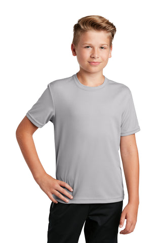 Sport-Tek Youth PosiCharge RacerMesh Tee (Silver)