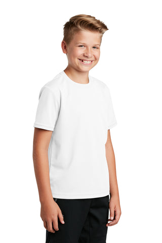 Sport-Tek Youth PosiCharge RacerMesh Tee (White)