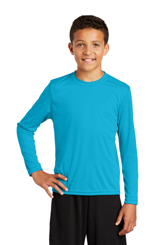 Sport-Tek Youth Long Sleeve PosiCharge Competitor Tee (Atomic Blue)