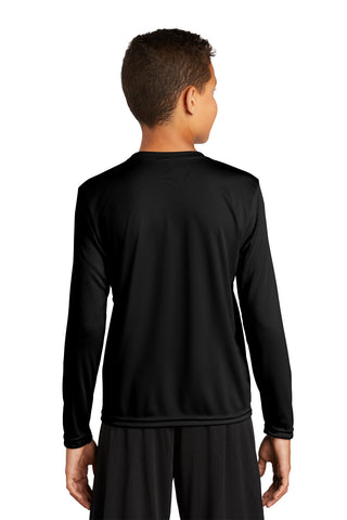 Sport-Tek Youth Long Sleeve PosiCharge Competitor Tee (Black)