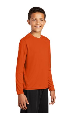 Sport-Tek Youth Long Sleeve PosiCharge Competitor Tee (Deep Orange)