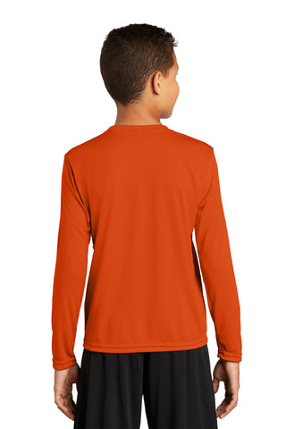 Sport-Tek Youth Long Sleeve PosiCharge Competitor Tee (Deep Orange)