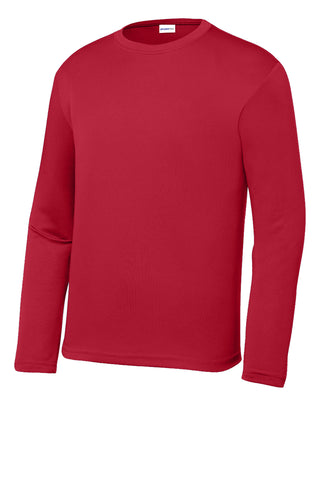 Sport-Tek Youth Long Sleeve PosiCharge Competitor Tee (Deep Red)