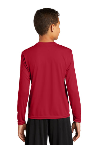 Sport-Tek Youth Long Sleeve PosiCharge Competitor Tee (Deep Red)