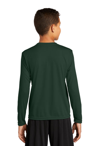 Sport-Tek Youth Long Sleeve PosiCharge Competitor Tee (Forest Green)