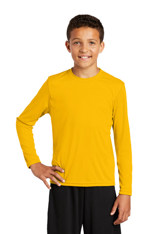 Sport-Tek Youth Long Sleeve PosiCharge Competitor Tee (Gold)