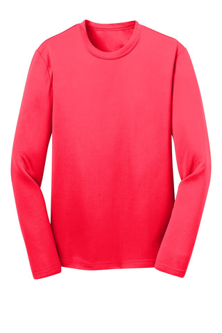 Sport-Tek Youth Long Sleeve PosiCharge Competitor Tee (Hot Coral)