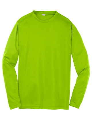 Sport-Tek Youth Long Sleeve PosiCharge Competitor Tee (Lime Shock)