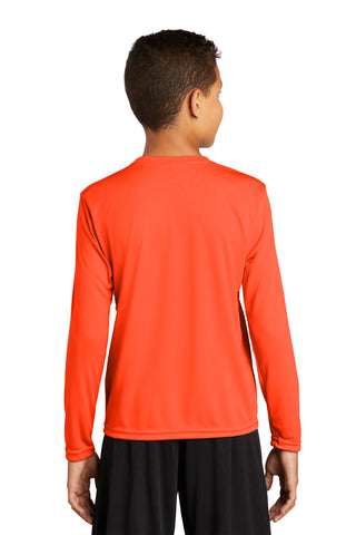 Sport-Tek Youth Long Sleeve PosiCharge Competitor Tee (Neon Orange)