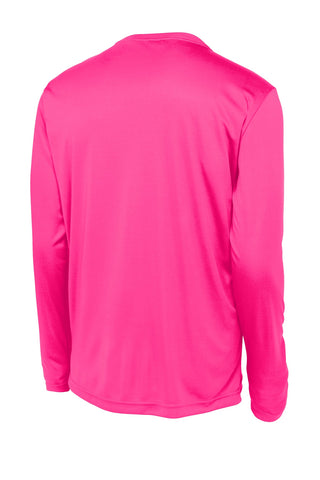 Sport-Tek Youth Long Sleeve PosiCharge Competitor Tee (Neon Pink)