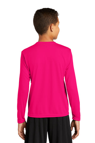Sport-Tek Youth Long Sleeve PosiCharge Competitor Tee (Pink Raspberry)