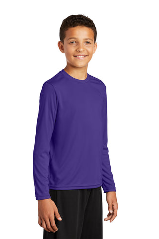 Sport-Tek Youth Long Sleeve PosiCharge Competitor Tee (Purple)