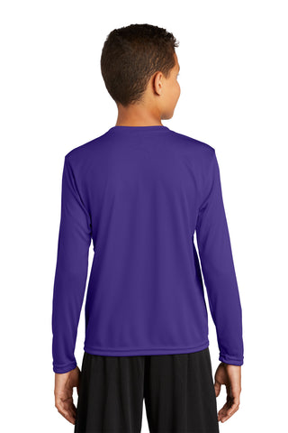 Sport-Tek Youth Long Sleeve PosiCharge Competitor Tee (Purple)