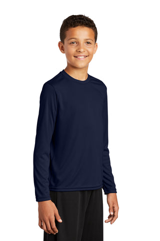 Sport-Tek Youth Long Sleeve PosiCharge Competitor Tee (True Navy)