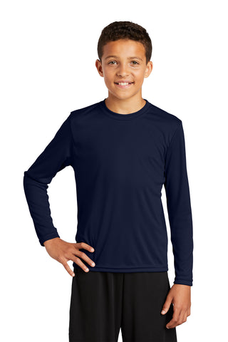 Sport-Tek Youth Long Sleeve PosiCharge Competitor Tee (True Navy)