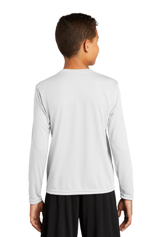 Sport-Tek Youth Long Sleeve PosiCharge Competitor Tee (White)