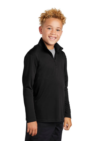 Sport-Tek Youth PosiCharge Competitor 1/4-Zip Pullover (Black)