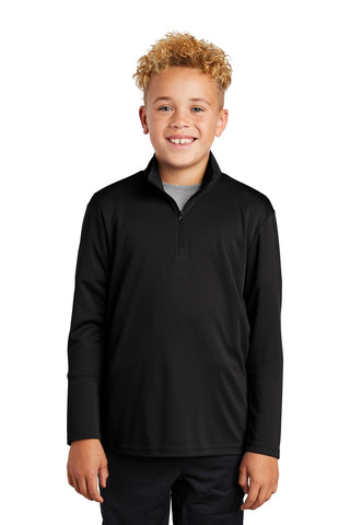 Sport-Tek Youth PosiCharge Competitor 1/4-Zip Pullover (Black)