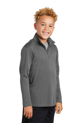 Sport-Tek Youth PosiCharge Competitor 1/4-Zip Pullover (Grey Concrete)