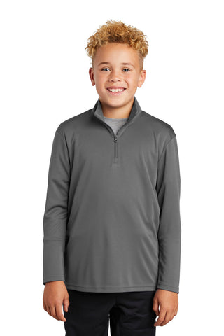 Sport-Tek Youth PosiCharge Competitor 1/4-Zip Pullover (Grey Concrete)