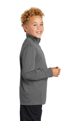 Sport-Tek Youth PosiCharge Competitor 1/4-Zip Pullover (Grey Concrete)