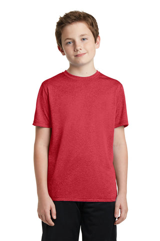 Sport-Tek Youth Heather Contender Tee (Scarlet Heather)