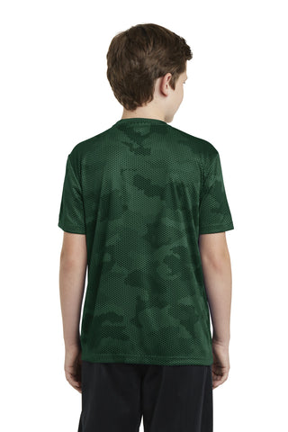 Sport-Tek Youth CamoHex Tee (Forest Green)